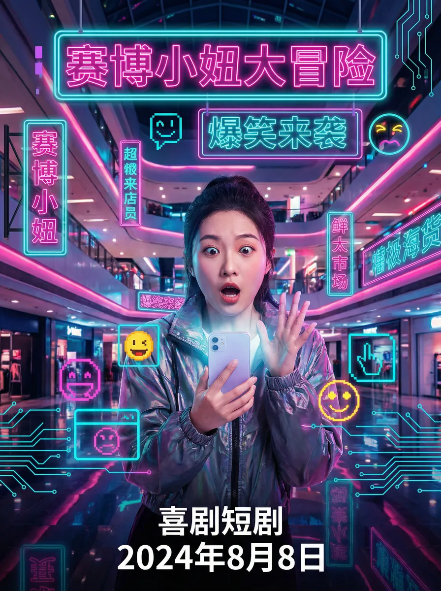 一个人www在线观看高清频道 搞笑喜剧短剧 - 赛博小妞大冒险海报